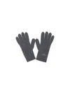 Vivienne Westwood Orb Cashmere Gloves In Gray