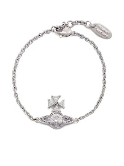 Vivienne Westwood Orb Chain Bracelet In Silver