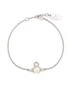 Vivienne Westwood Chain And Crystal Bracelets In Metallic