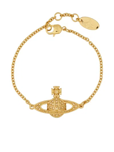 Vivienne Westwood Mini Bas Relief Chain Bracelet Gold Topaz Women