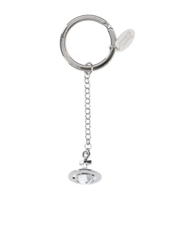 Vivienne Westwood Link Chain Key Holder Pendant Design In Silver