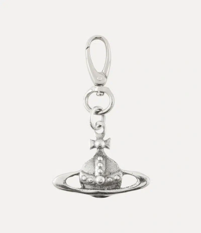 Vivienne Westwood Orb Charm Keyring Metal Silver One Size Unisex In Metallic