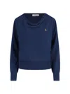 Vivienne Westwood Orb Cotton And Cashmere Sweater In Blue