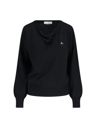 Vivienne Westwood Orb Cotton And Cashmere Sweater In Black