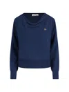 Vivienne Westwood Orb Cotton And Cashmere Sweater In Blue