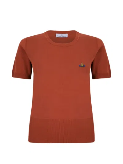 Vivienne Westwood Orb Crew-neck T-shirt In Orange