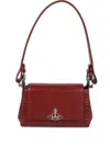 Vivienne Westwood Orb Croc-effect Tote Bag In Burgundy