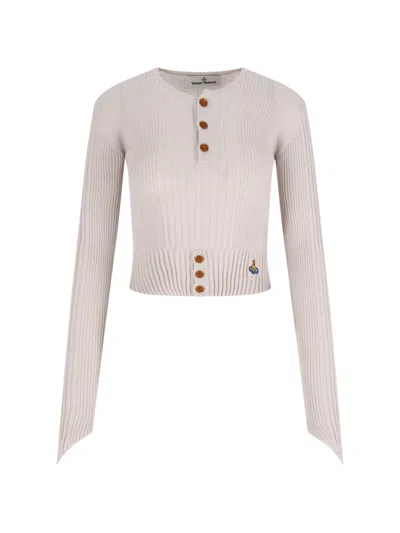 Vivienne Westwood 'orb' Crop Cardigan In Multi