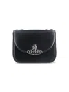 Vivienne Westwood Womens Black Linda Logo-plaque Leather Cross-body Bag In Black