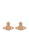 Vivienne Westwood Orb Crystal Earrings In Brown