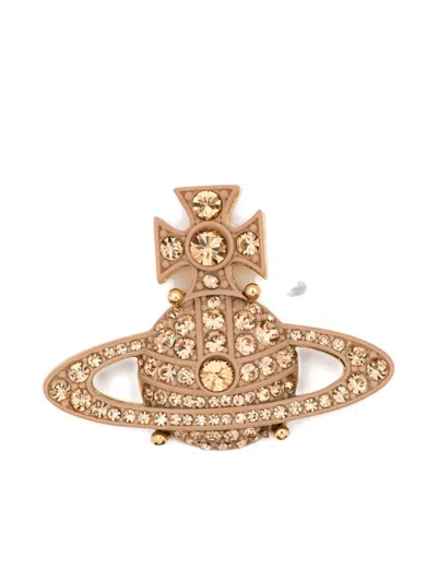 Vivienne Westwood Orb-crystal Earrings In Gold