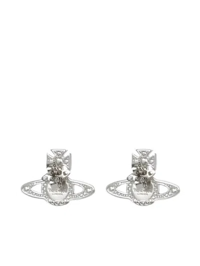 Vivienne Westwood Orb Crystal Earrings In Metallic