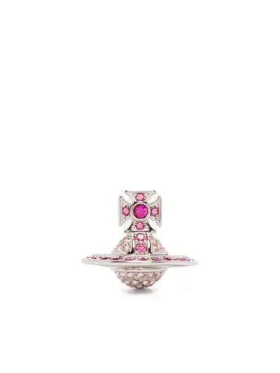 Vivienne Westwood Orb Crystal-embellished Earrings In Metallic