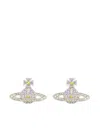 Vivienne Westwood Orb Crystal-embellished Earrings In Metallic