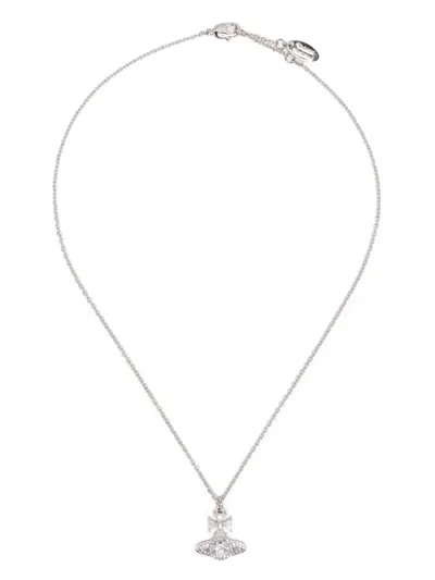 Vivienne Westwood Orb Crystal-embellished Necklace In Metallic