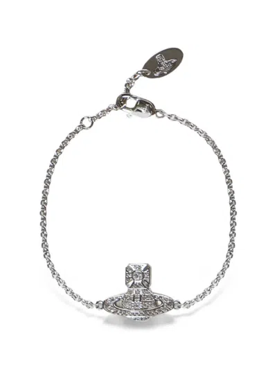 Vivienne Westwood Orb Crystal-embellished Bracelet In Metallic