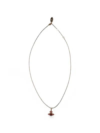 Vivienne Westwood Orb Crystal-embellished Necklace In Brown