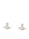 Vivienne Westwood Orb Cubic Zirconia Earrings In Metallic