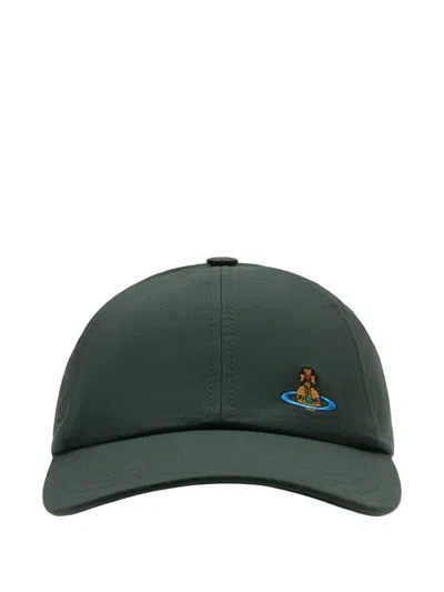 Vivienne Westwood Orb-detail Baseball Cap In Green