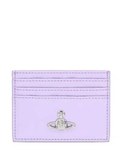 Vivienne Westwood Orb Detail Card Holder In Purple