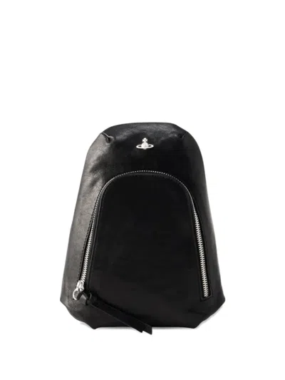 Vivienne Westwood Orb-detail Messenger Bag In Black