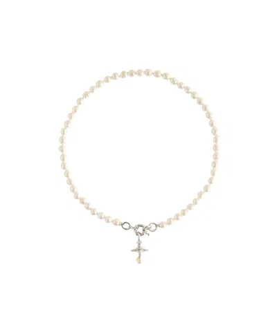 Vivienne Westwood Orb-detail Pearl Necklace In Pink