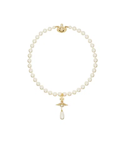 Vivienne Westwood Orb-detail Pearl Necklace In White