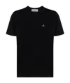 Vivienne Westwood Organic Cotton T-shirt With Signature Orb Logo In Black