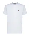 Vivienne Westwood White Crewneck T-shirt With Orb Logo Detail On The Front In Cotton Woman In White