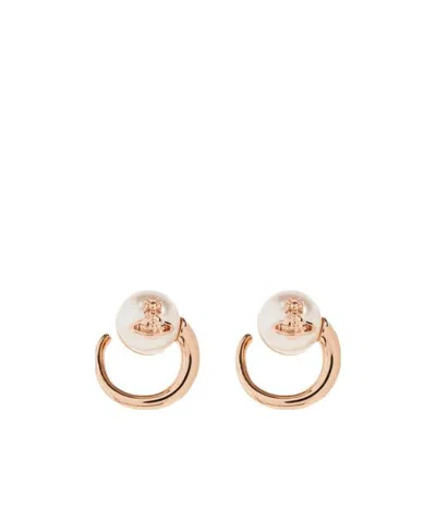 Vivienne Westwood Orb-detail Stud Earrings In Yellow