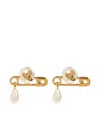 Vivienne Westwood Claude Small Stud Embellished Earrings In Gold