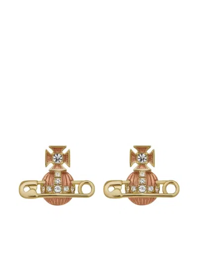 Vivienne Westwood Orb Earrings In Gold