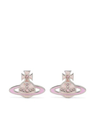 Vivienne Westwood Orb Earrings In Pink