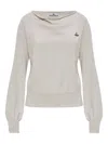 Vivienne Westwood Orb-embellished Boat-neck Sweater In Neutral
