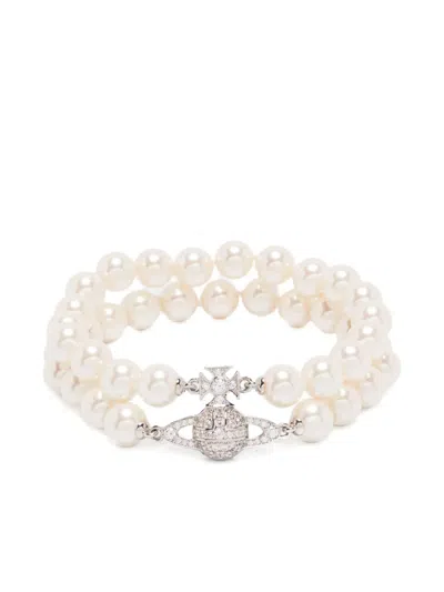 Vivienne Westwood Orb-embellished Bracelet In Metallic