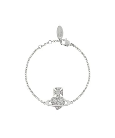 Vivienne Westwood Orb Embellished Bracelet In Metallic
