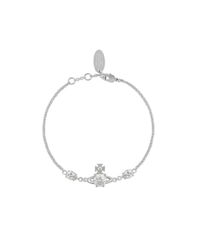 Vivienne Westwood Orb Embellished Bracelet In White