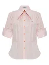 Vivienne Westwood Orb-embellished Button-down Shirt In Pink
