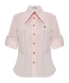 Vivienne Westwood Orb-embellished Button-down Shirt In Pink