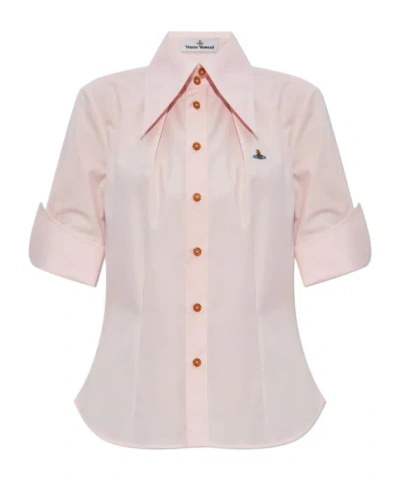 VIVIENNE WESTWOOD ORB-EMBELLISHED BUTTON-DOWN SHIRT