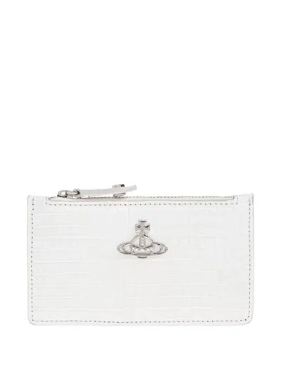 Vivienne Westwood Orb-embellished Card Holder In Metallic