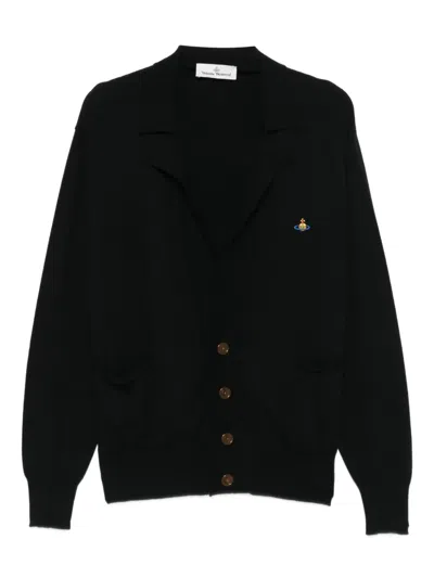 Vivienne Westwood Orb-embellished Cardigan In Black