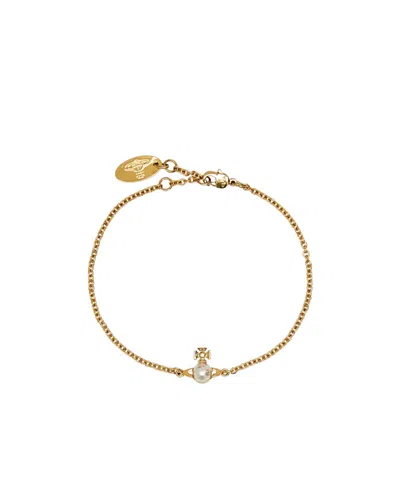 Vivienne Westwood Orb-embellished Chain Bracelet In Yellow