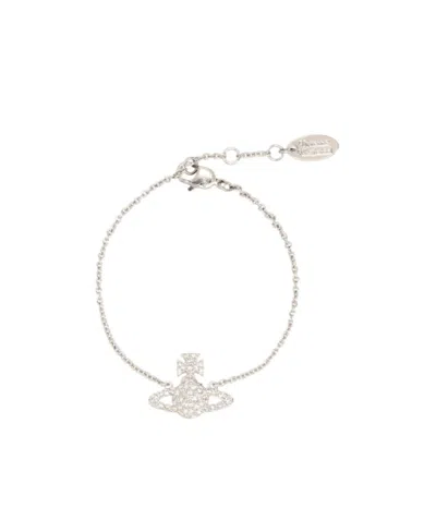 Vivienne Westwood Orb Embellished Chain-linked Bracelet In Silver