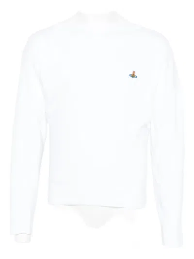 Vivienne Westwood Orb-embellished Cotton T-shirt In White