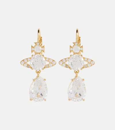 Vivienne Westwood Orb Embellished Clip-on Earrings In Metallic