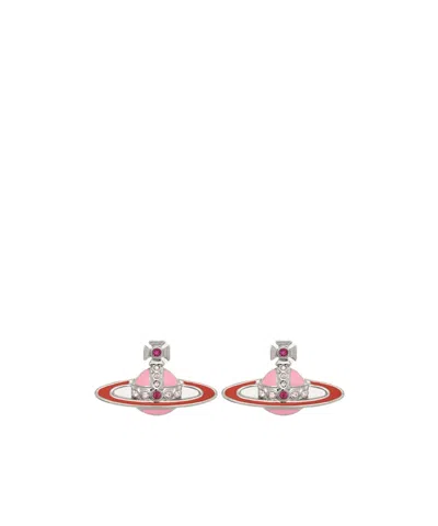 Vivienne Westwood Orb Embellished Earrings In Silver