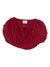 Vivienne Westwood Orb-embellished Heart Top In Burgundy