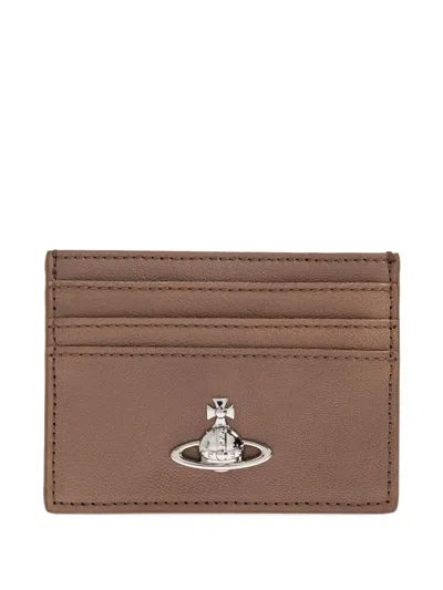 Vivienne Westwood Orb-embellished Leather Card Holder