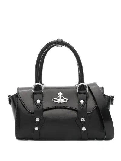 Vivienne Westwood Orb-embellished Leather Tote Bag In Black